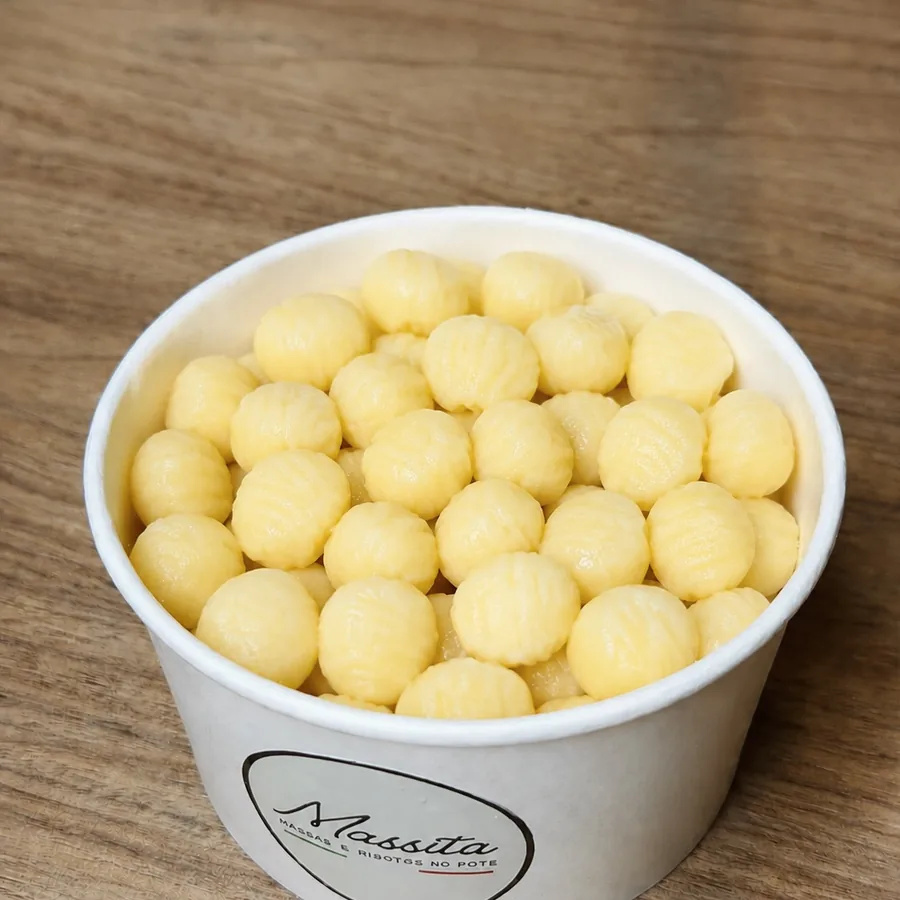 Pote de nhoque da Massita